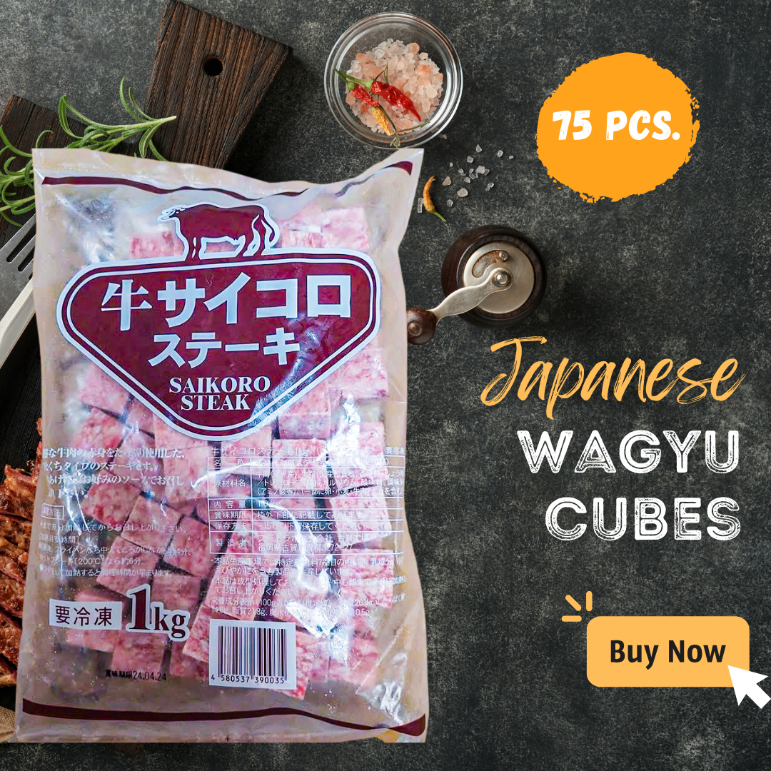 Japanese Saikoro Wagyu Cubes (Frozen)