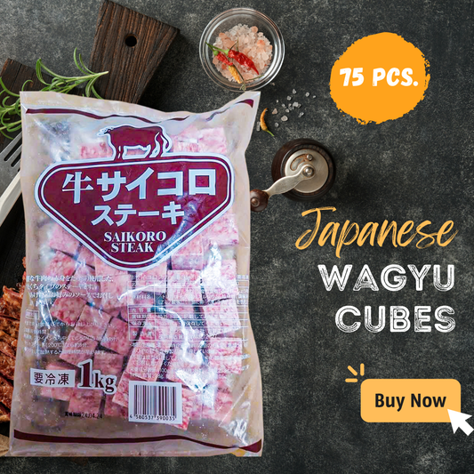 Japanese Saikoro Wagyu Cubes (Frozen)