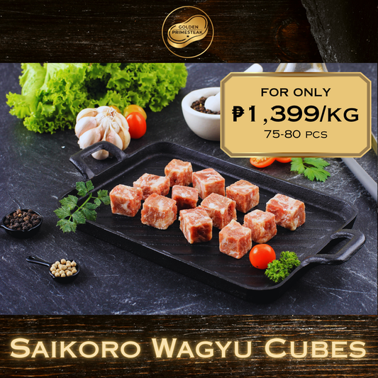Japanese Saikoro Wagyu Cubes (Frozen)